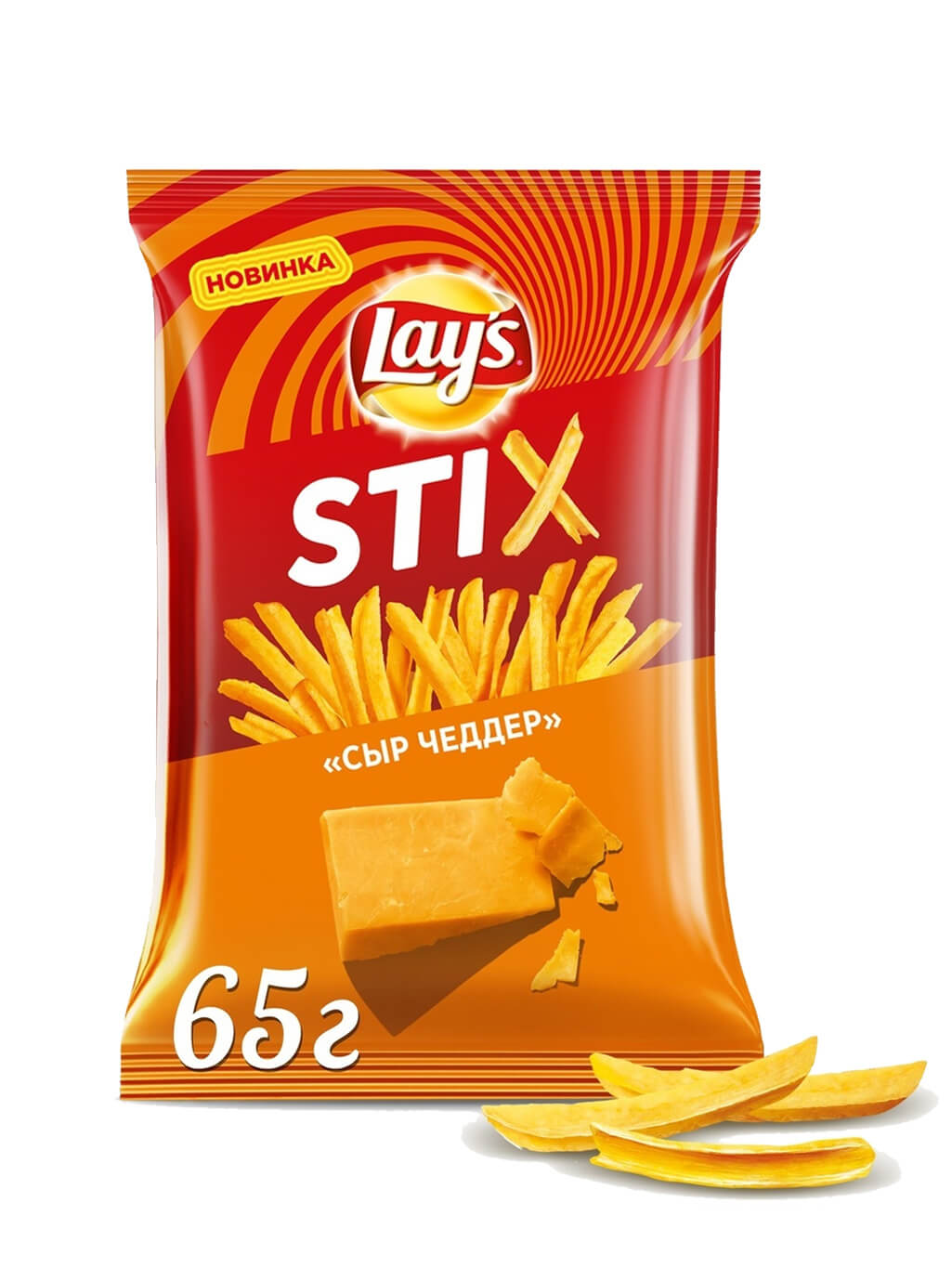 картинка Лэйс Lay's Stix Палочки чипсы картофельные Сыр чеддер 65 гр