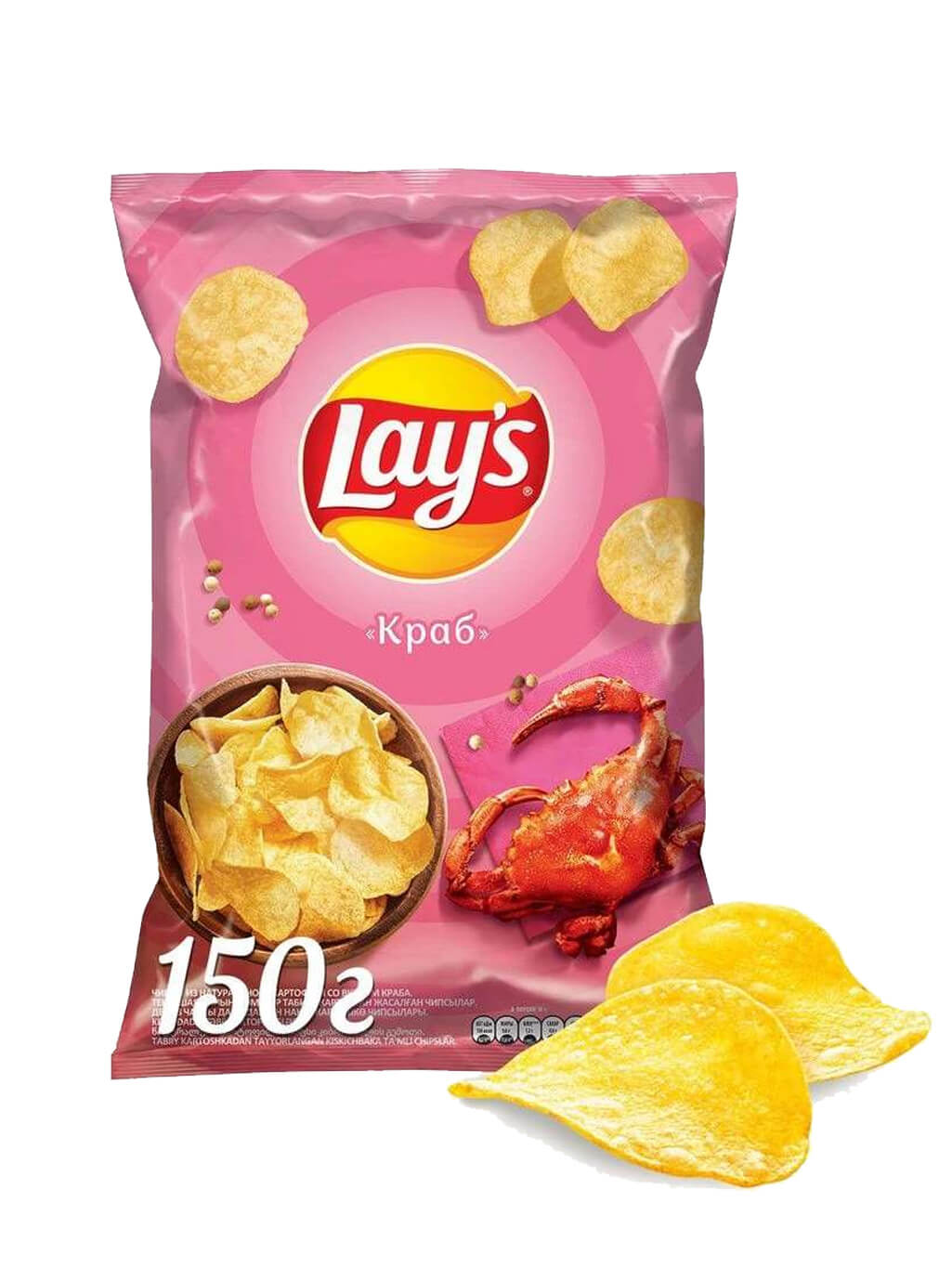 картинка Лэйс Lay's чипсы картофельные Краб 150 гр