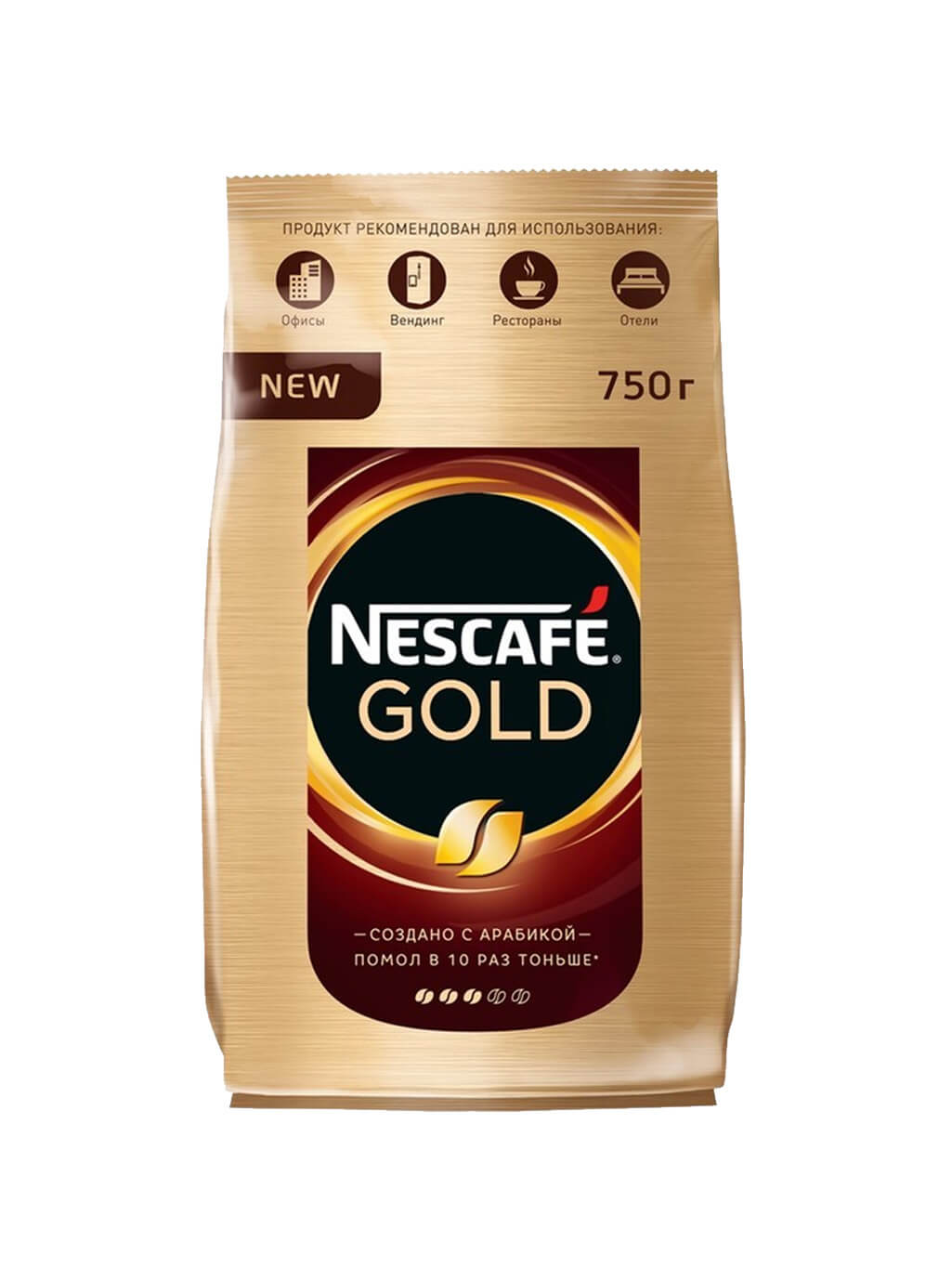 картинка Nescafe Gold Нескафе Голд Кофе сублимированный 750 гр мягкая упаковка