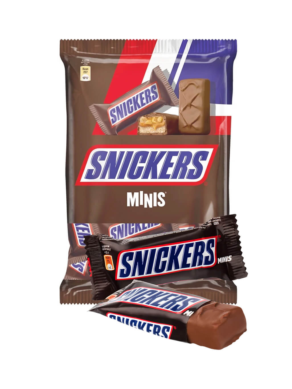 картинка Snickers Minis Сникерс Минис шоколадные батончики 187 гр