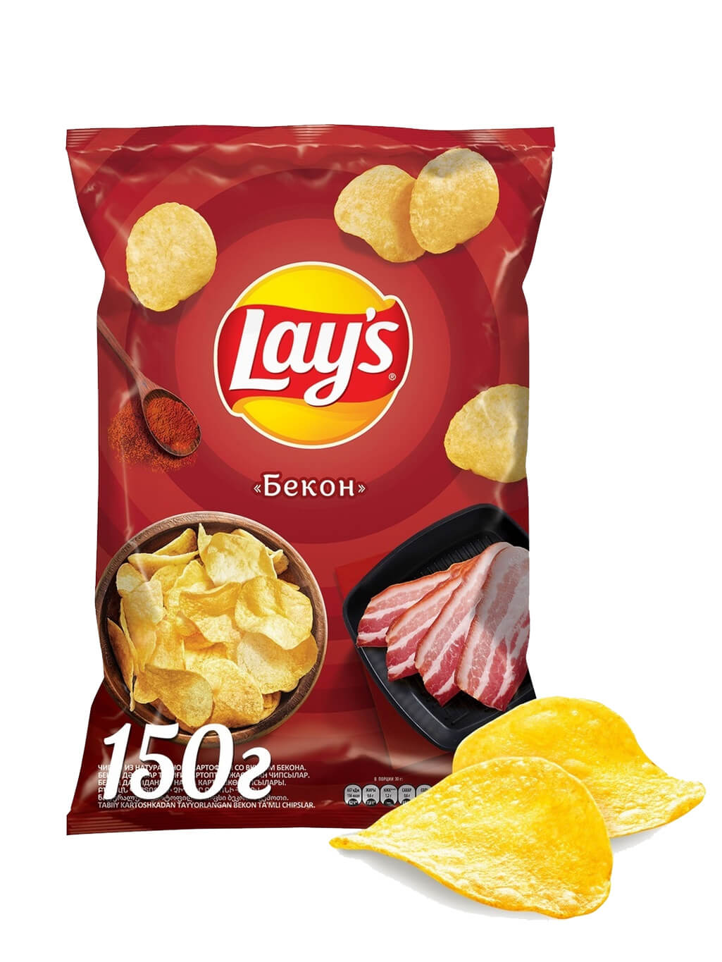 картинка Лэйс Lay's чипсы картофельные Бекон 150 гр