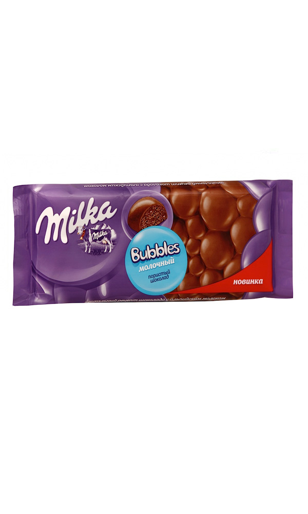 картинка Милка Шоколад Бабблс 83г.  Молочный пористый