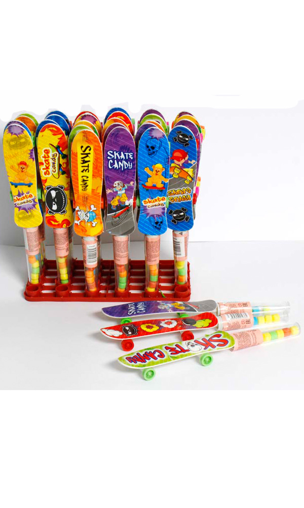 картинка СКЕЙТБОРД игрушка с конфетами. 2г 