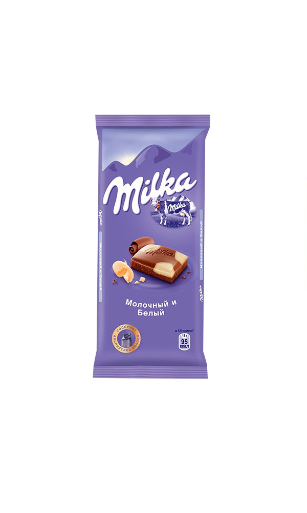картинка Милка Шоколад 90г. Молочно/Белый (384)