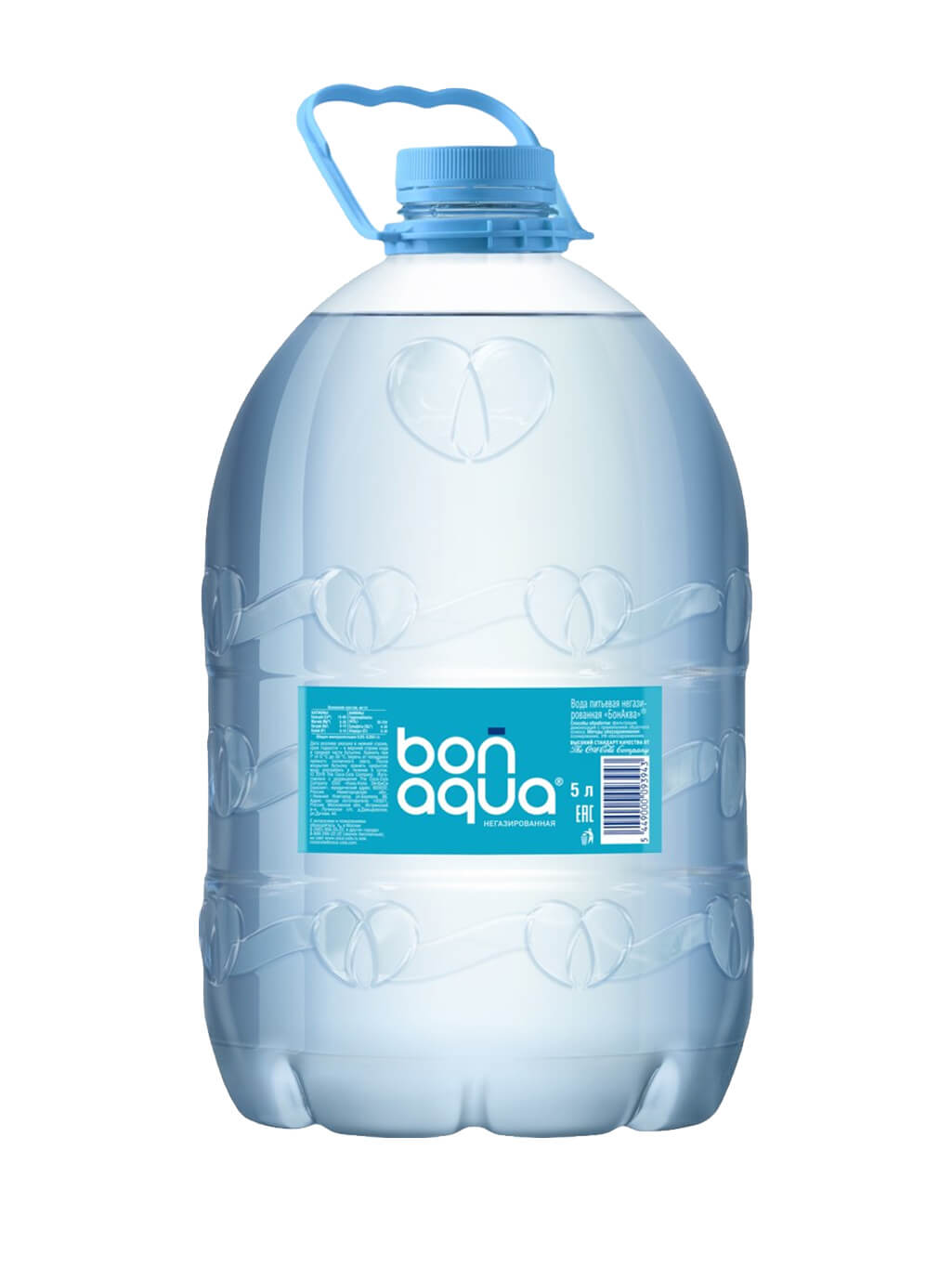 картинка Вода BonAqua Бон Аква чистая питьевая негазированная ПЭТ 5 л (4 шт)