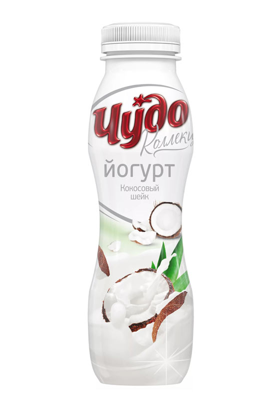картинка Йогурт питьевой "Чудо Коллекция" Кокос шейк 3% 270 гр.