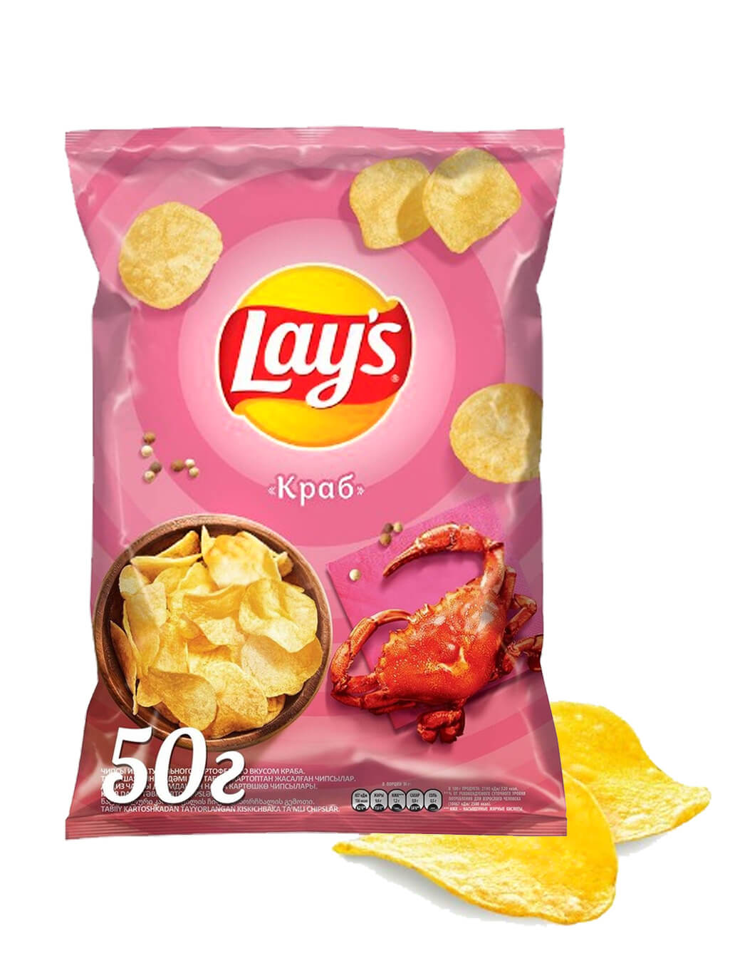 картинка Лэйс Lay's чипсы картофельные Краб 50 гр