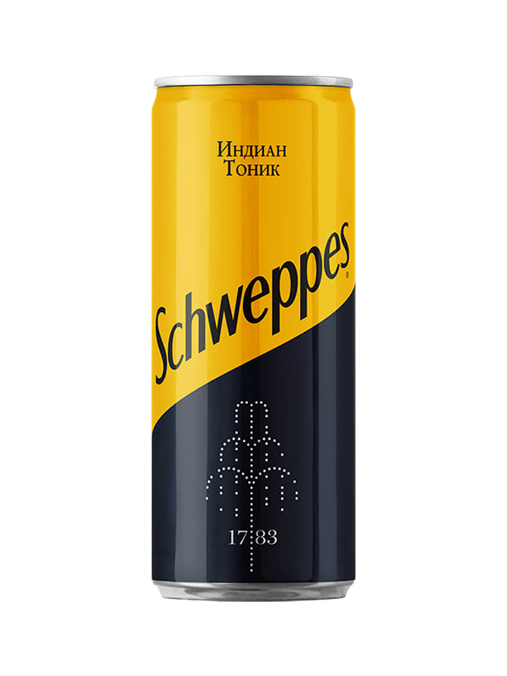 картинка Schweppes Швепс Индиан Тоник напиток сильногазированный банка 0,33 л (12 шт)