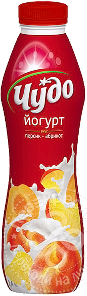 картинка Йогурт питьевой "Чудо" Персик - абрикос 2,4% 690 гр.