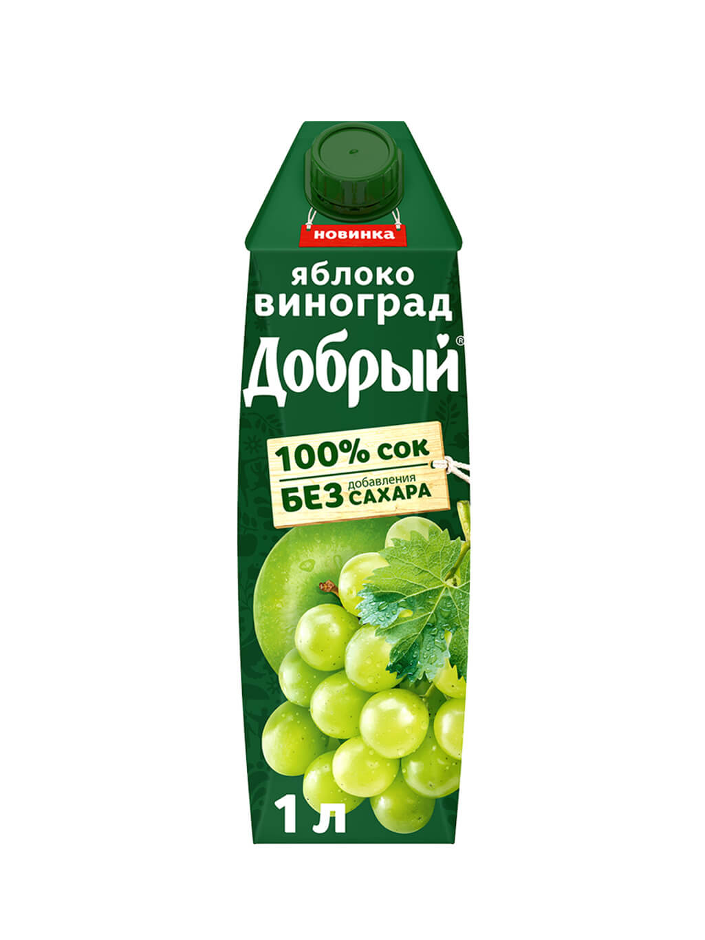 картинка Добрый Сок Яблоко-Виноград без сахара т/пак 1 л (12 шт)