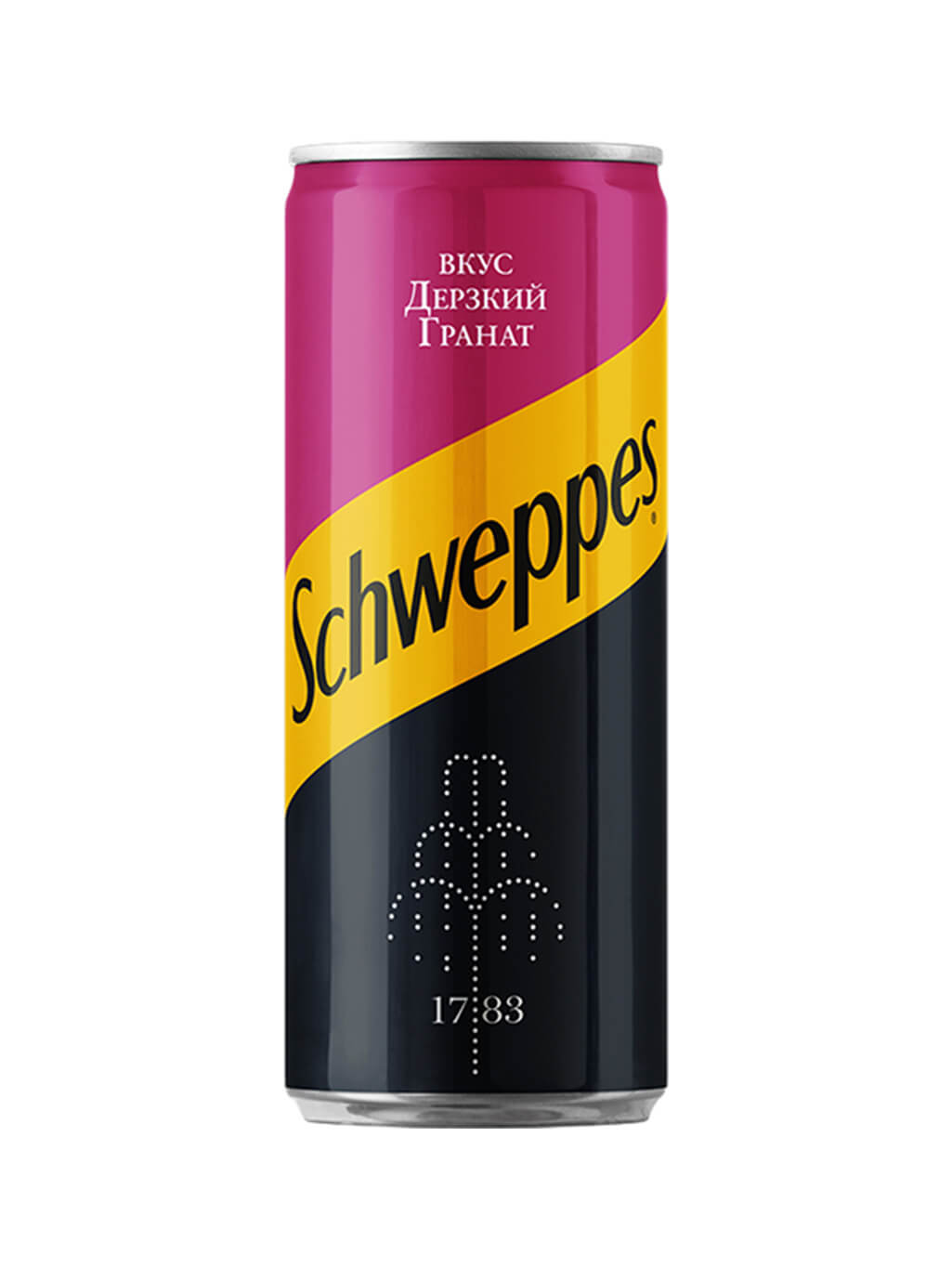 картинка Schweppes Швепс Дерзкий Гранат напиток сильногазированный банка 0,33 л (12 шт)