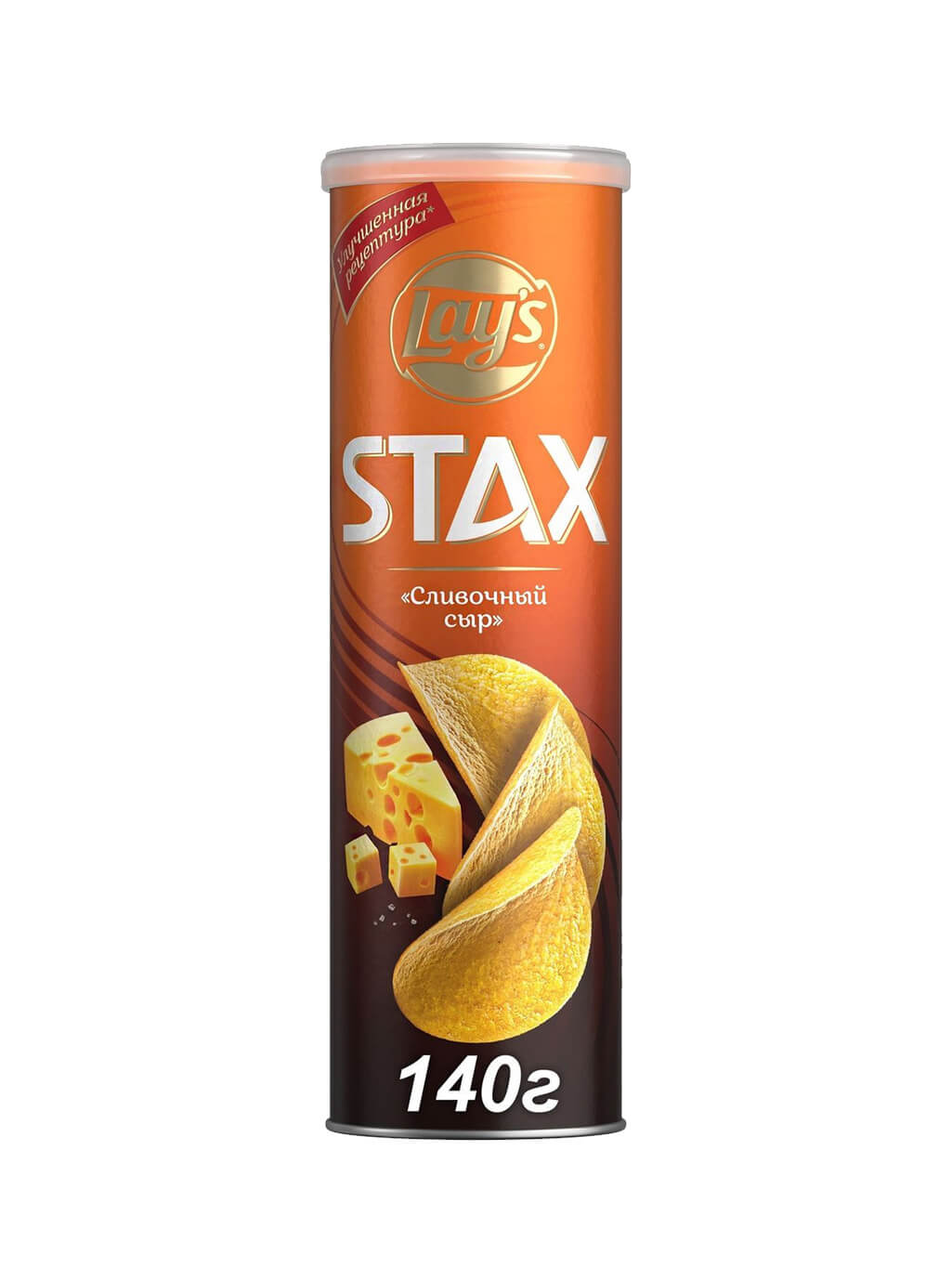 картинка Лэйс Lay's Stax Стакс чипсы картофельные Сливочный сыр 140 гр туба