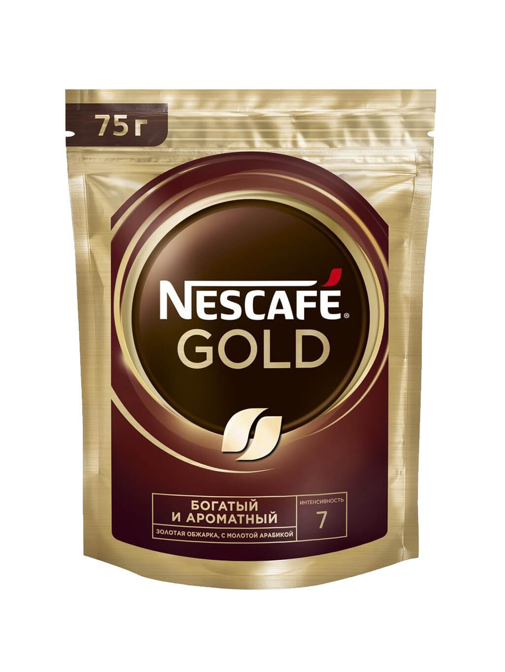 картинка Nescafe Gold Нескафе Голд Кофе сублимированный 75 гр мягкая упаковка