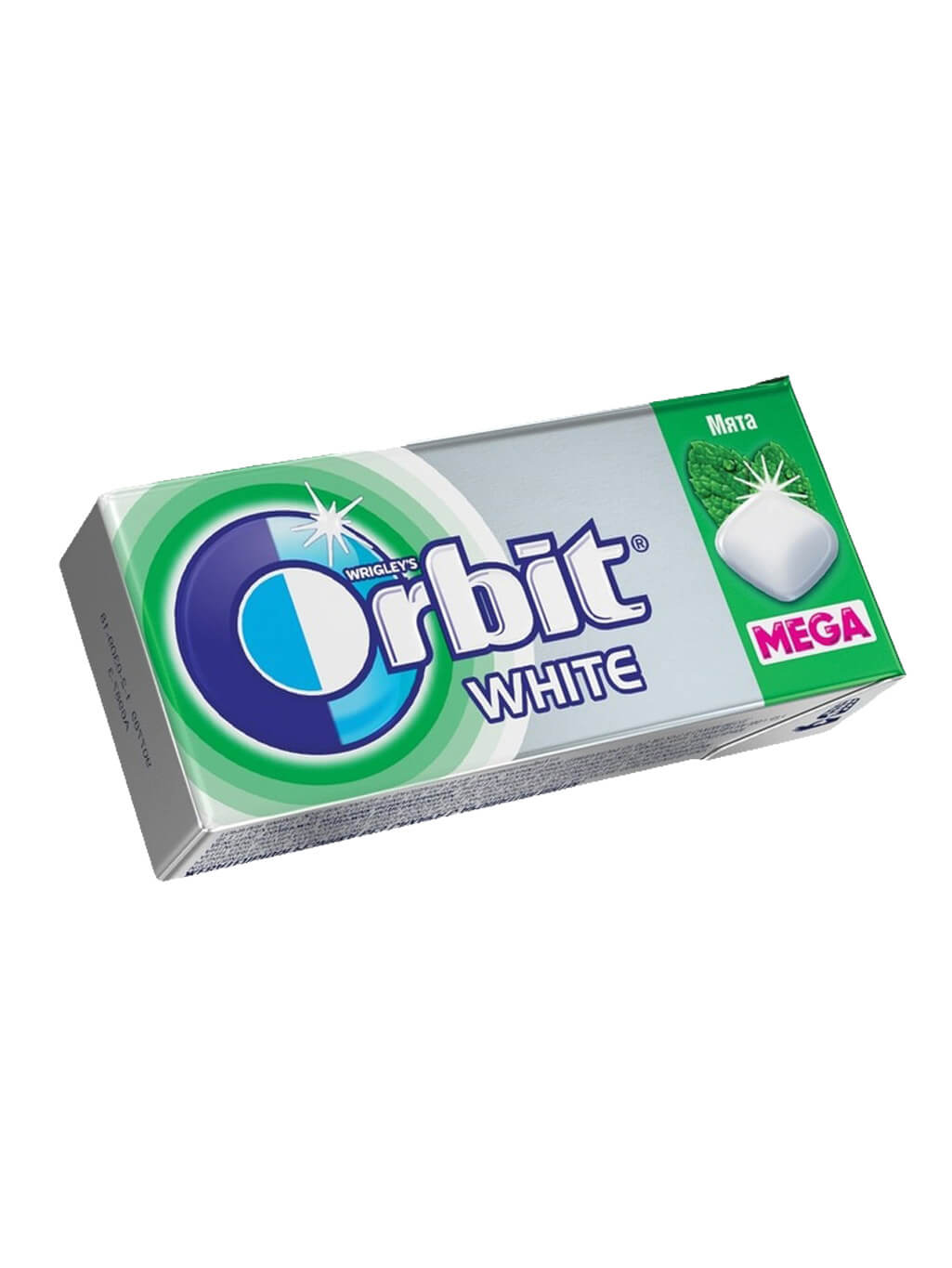 картинка Жевательная резинка Orbit White MEGA Орбит Белоснежный МЕГА Мята без сахара 16,4 гр