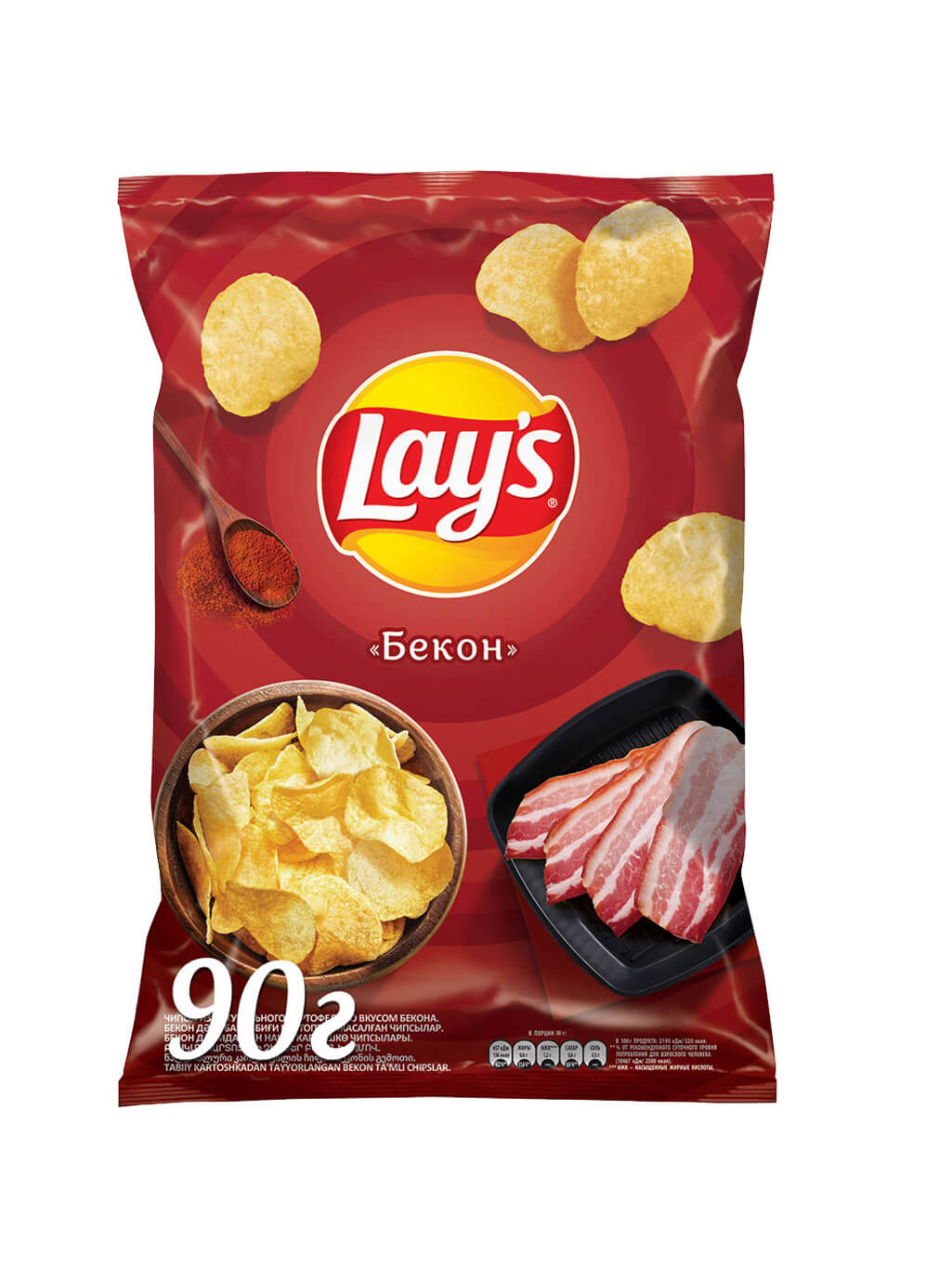 картинка Лэйс Lay's чипсы картофельные Бекон 90 гр