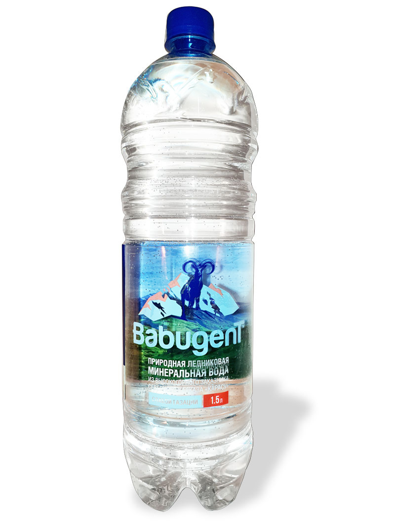 картинка вода BABUGENT слабой газации 1,5 л.