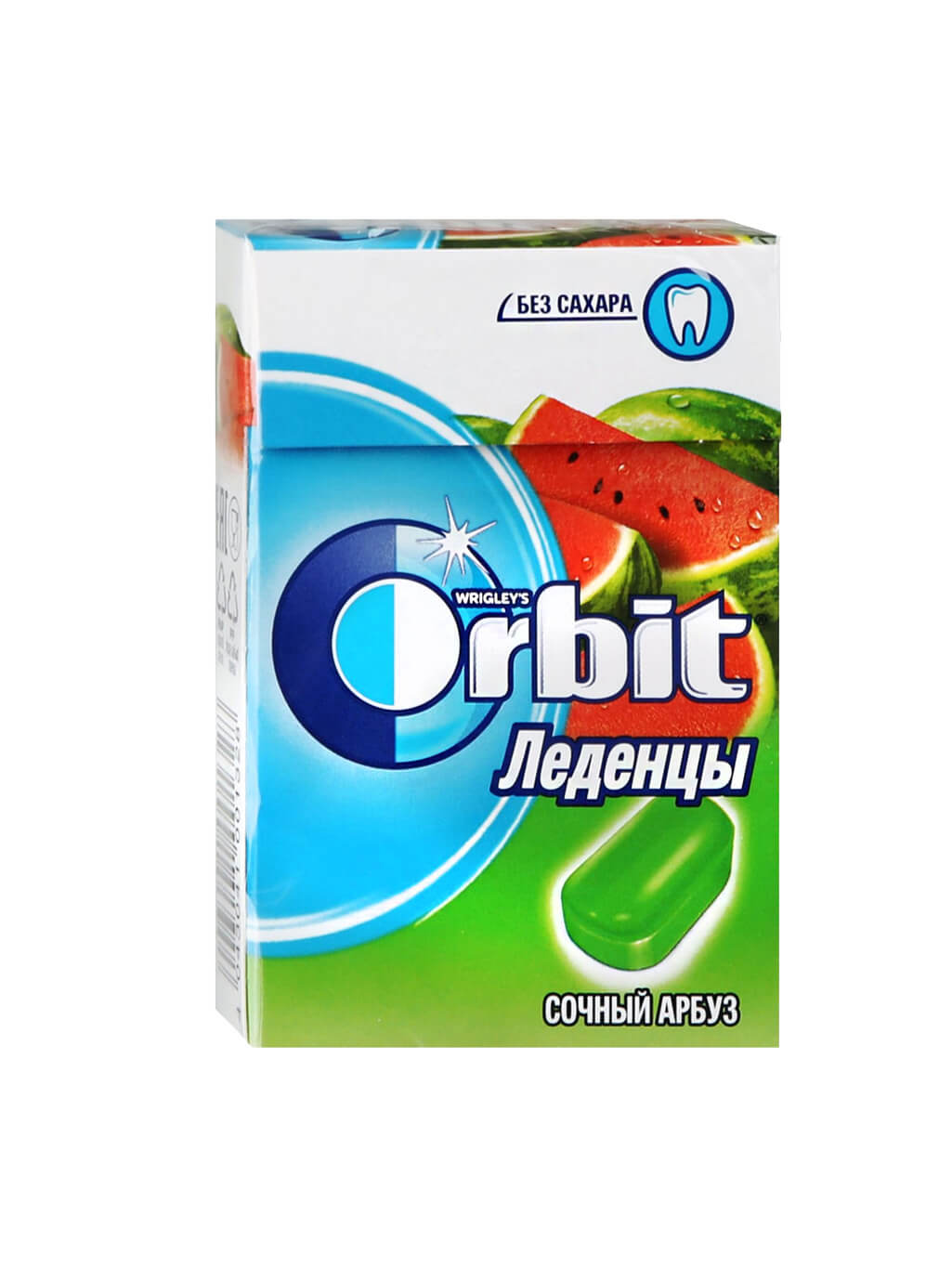 картинка Леденцы Orbit Орбит Сочный арбуз без сахара 35 гр