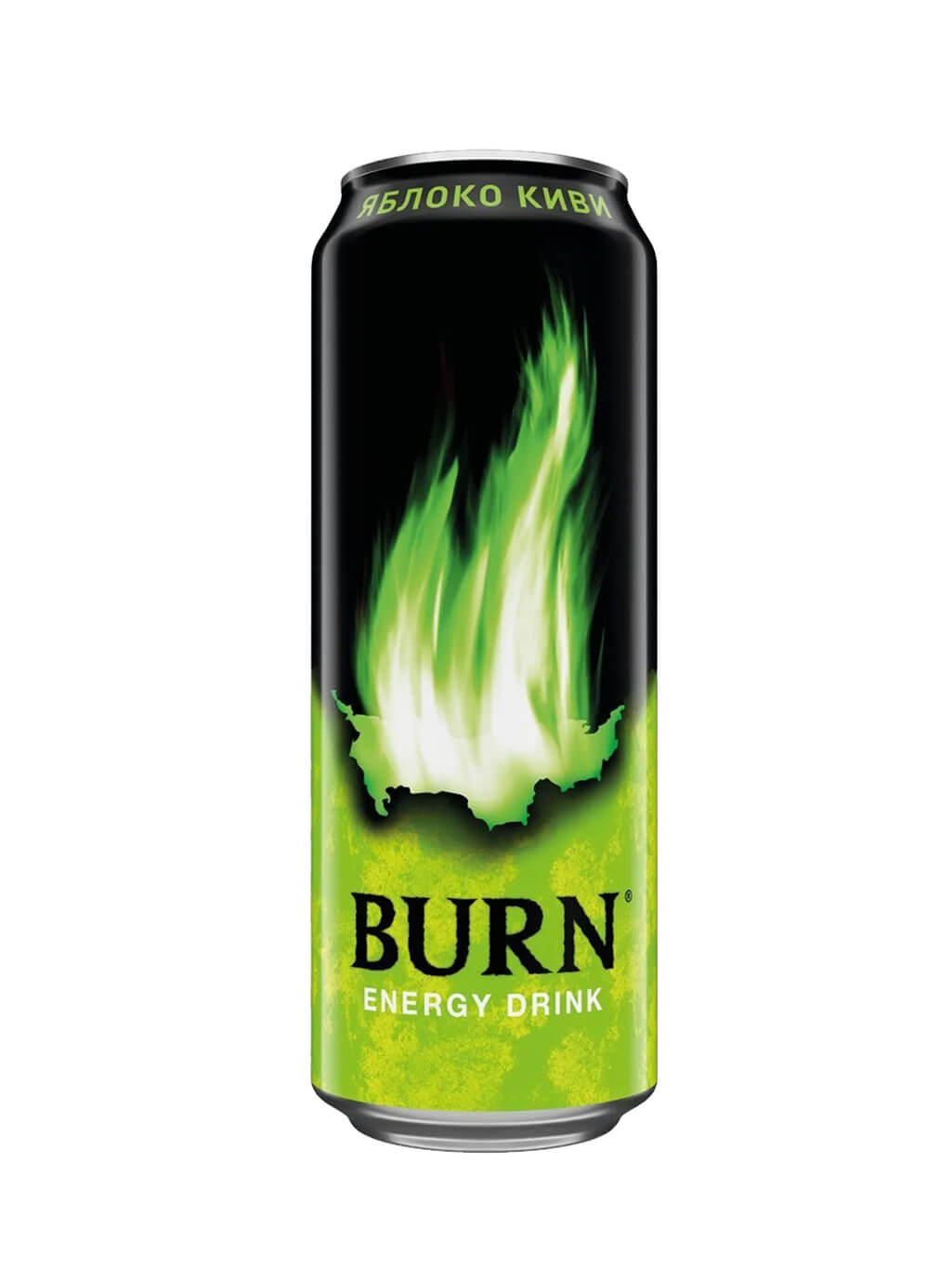 картинка Burn Энергетический напиток Берн Яблоко киви банка 500 мл