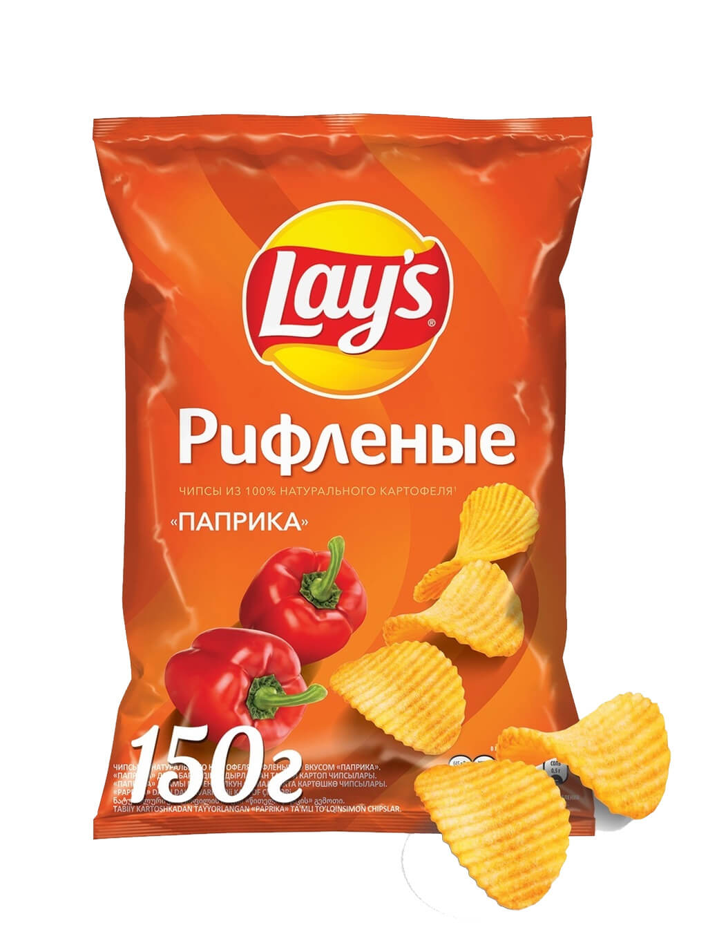 картинка Лэйс Lay's Рифленые чипсы картофельные Паприка 150 гр