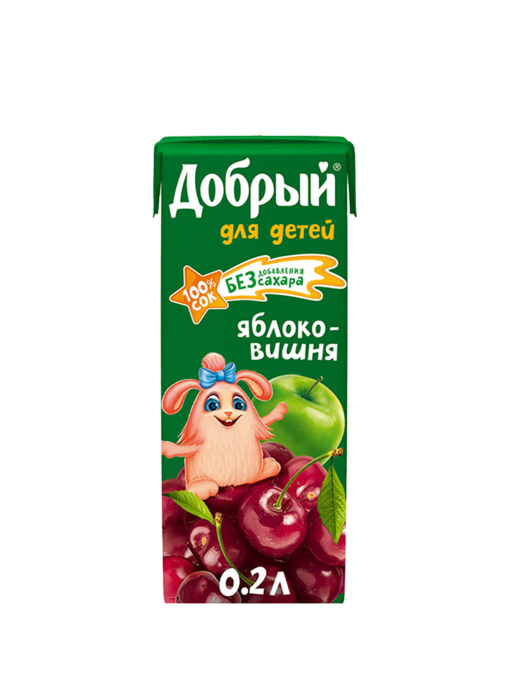 картинка Добрый Сок Вишня-яблоко т/пак 0,2 л (27 шт)