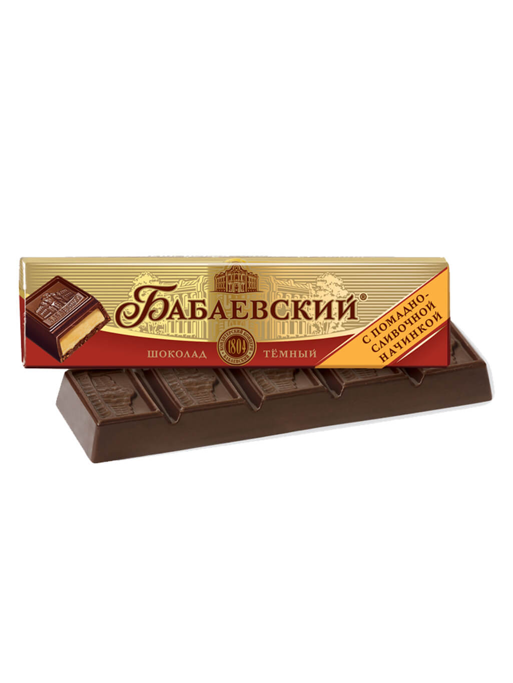картинка Шоколад темный Бабаевский с помадно-сливочной начинкой батончик 50 гр
