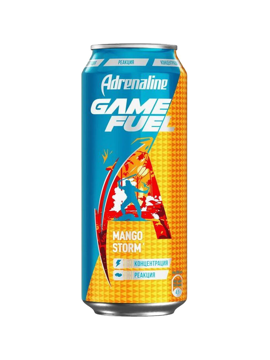 картинка Адреналин Раш Game Fuel Mango Storm Adrenaline Rush  449 мл ж_б Энергетический напиток (12 штук)