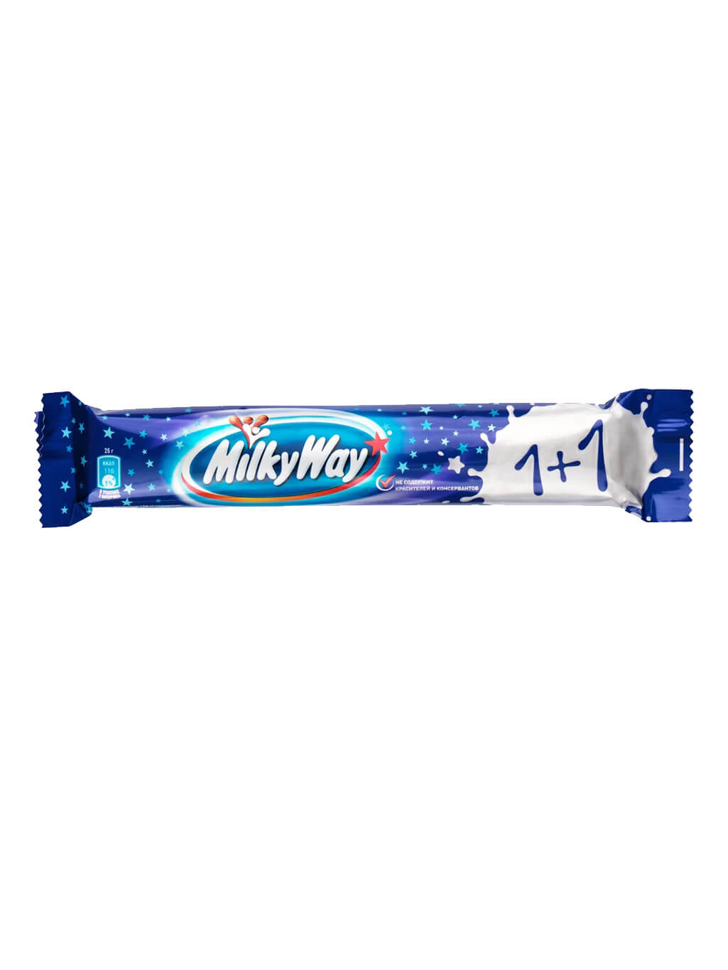 картинка MilkyWay Милки Вэй 1+1 шоколадный батончик 52 гр