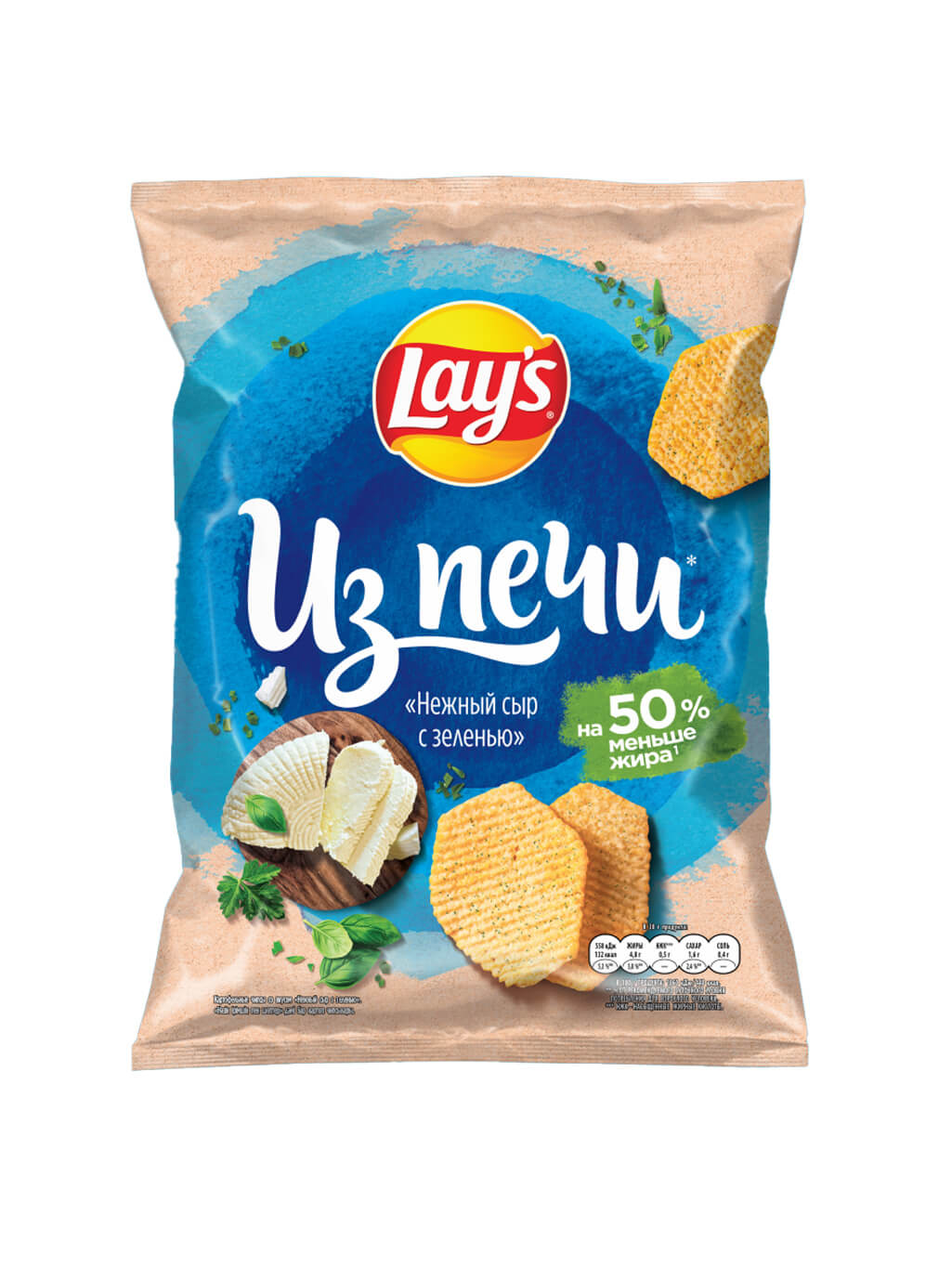 картинка Лэйс Lay's чипсы картофельные Из печи Нежный сыр с зеленью 85 гр