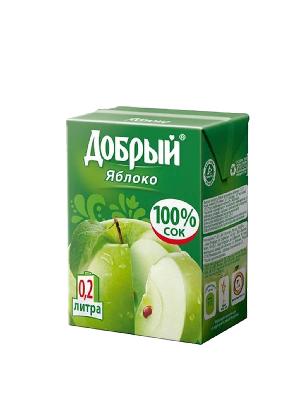 картинка Добрый сок Яблоко т/пак 0,2 л (27 шт)