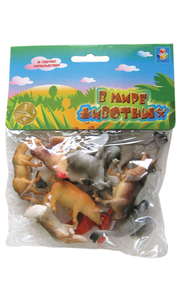 картинка Наб.игр.животных с фермы 12 шт х 5 см. в упаковке ПВХ с хедером