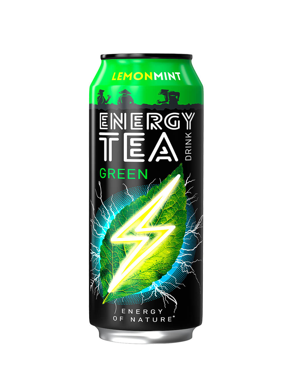 картинка ENERGY TEA DRINK Энергетический зеленый чай Мята лимон 500 мл ж_б