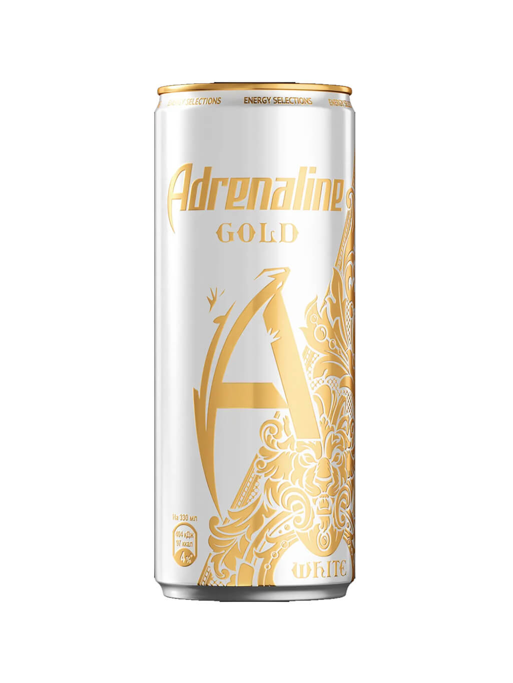 картинка Адреналин Раш Вайт Голд Adrenaline Rush White Gold  330 мл ж_б Энергетический напиток (12 штук)