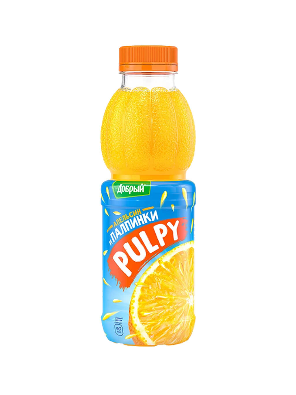 картинка Добрый Палпи напиток сокосодержащий Апельсин ПЭТ 0,45 л (12 шт)
