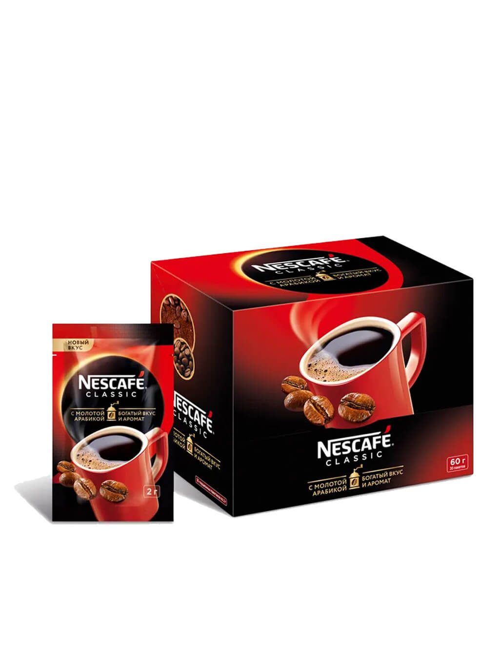 картинка Nescafe Classic Нескафе Классик Кофе растворимый 2 гр мягкая упаковка