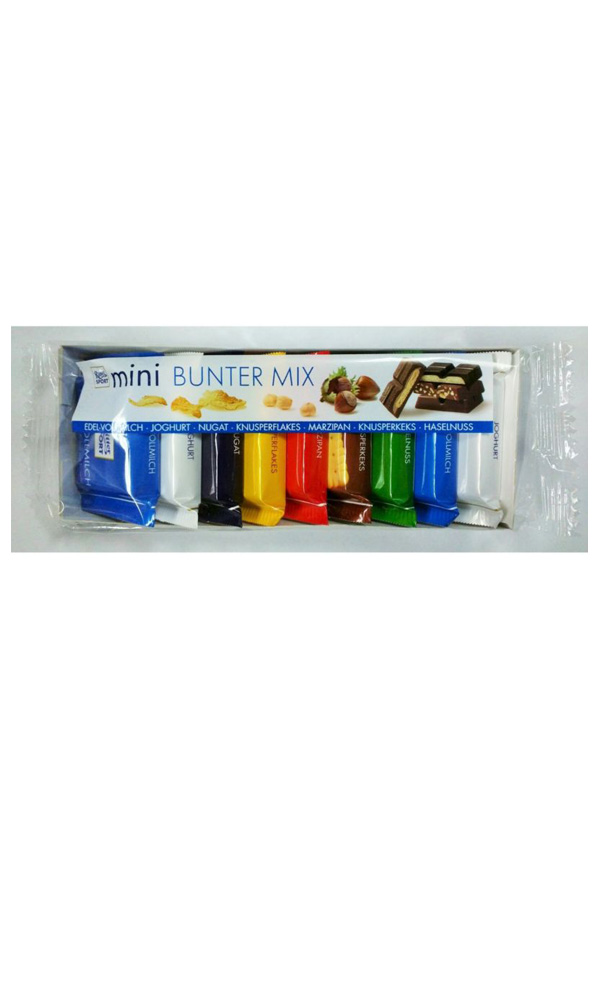 картинка Набор мини-шоколада Bunter Mix  (7 вкусов; 84плитки*16.7г*4шт)