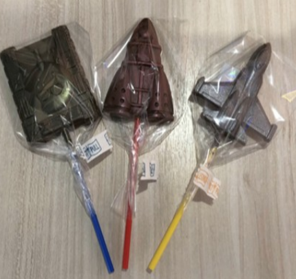 картинка Шоколад бельгийский на палочке  (блок 24шт по 18г)