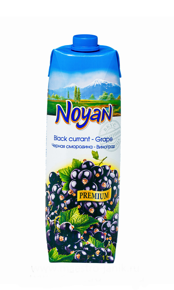 картинка Noyan Нектар черная смородина - виноград 1л оптом