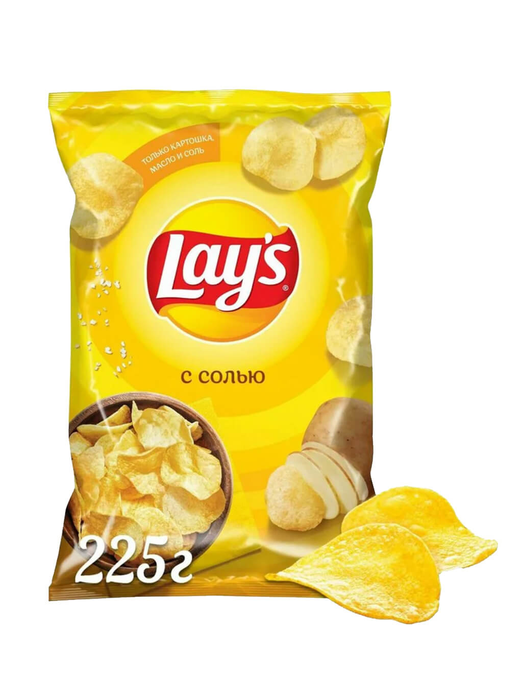 картинка Лэйс Lay's чипсы картофельные С солью 225 гр