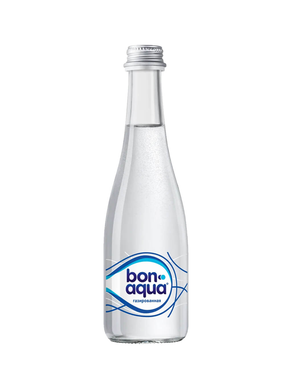 картинка Вода BonAqua Бон Аква чистая питьевая газированная стекло 0,33 л (12 шт)